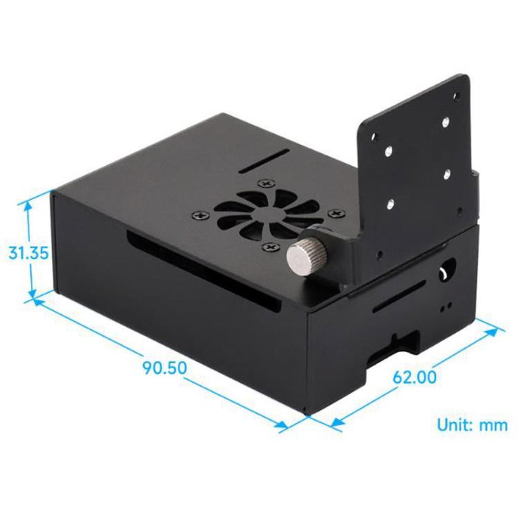 Waveshare 33490 For VisionFive2 Lite Aluminum Alloy Cooling Case With Fan & Camera Mount