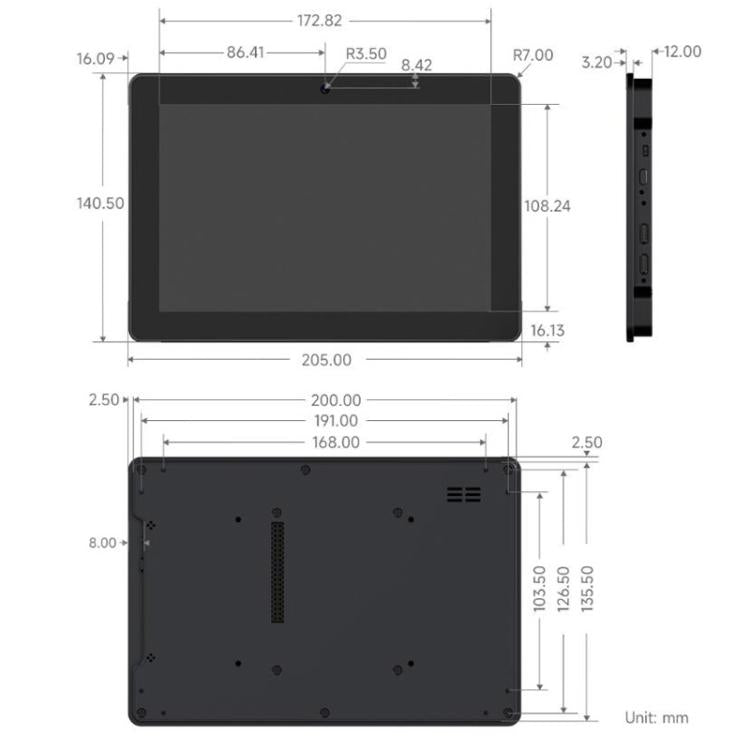 Waveshare ESP32-P4-WIFI6 HMI All-In-One Touch Display Development Board 10-Point Touch, Spec: 8 inch