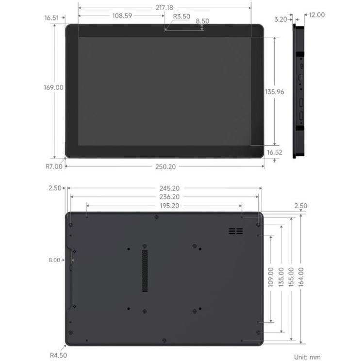 Waveshare ESP32-P4-WIFI6 HMI All-In-One Touch Display Development Board 10-Point Touch, Spec: 10.1 inch