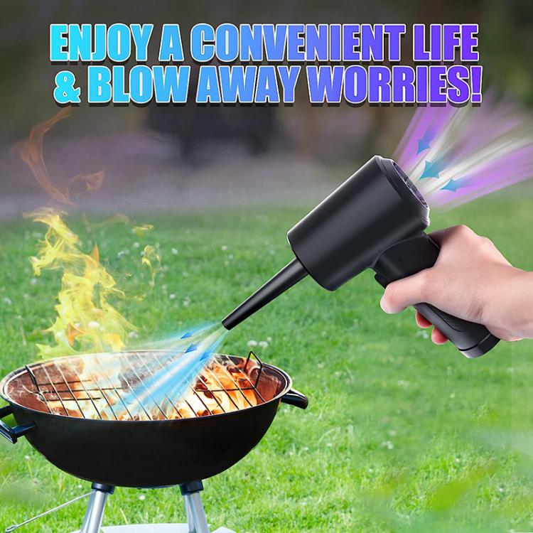 Cordless Turbo Fan Blower And Vacuum Cleaner With 5 Interchangeable Nozzles & LED Light 3 Brushes