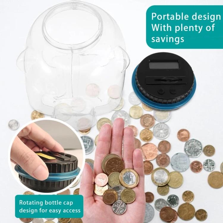 1.6L Piggy Bank Electronic Counting Coin Bank, Specification: British Pound