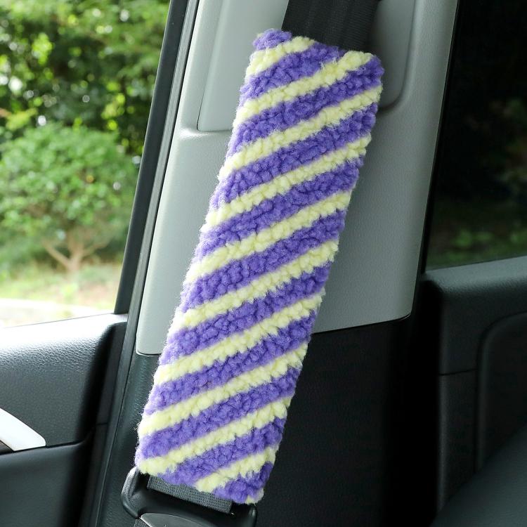 2pcs Car Seatbelt Lamb Wool Shoulder Pad Decoration
