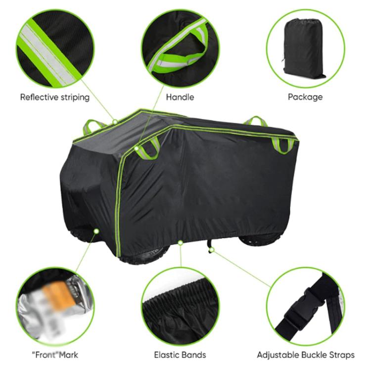 Thickened Electric ATV Dust Waterproof Cover, Size: XXL - Black