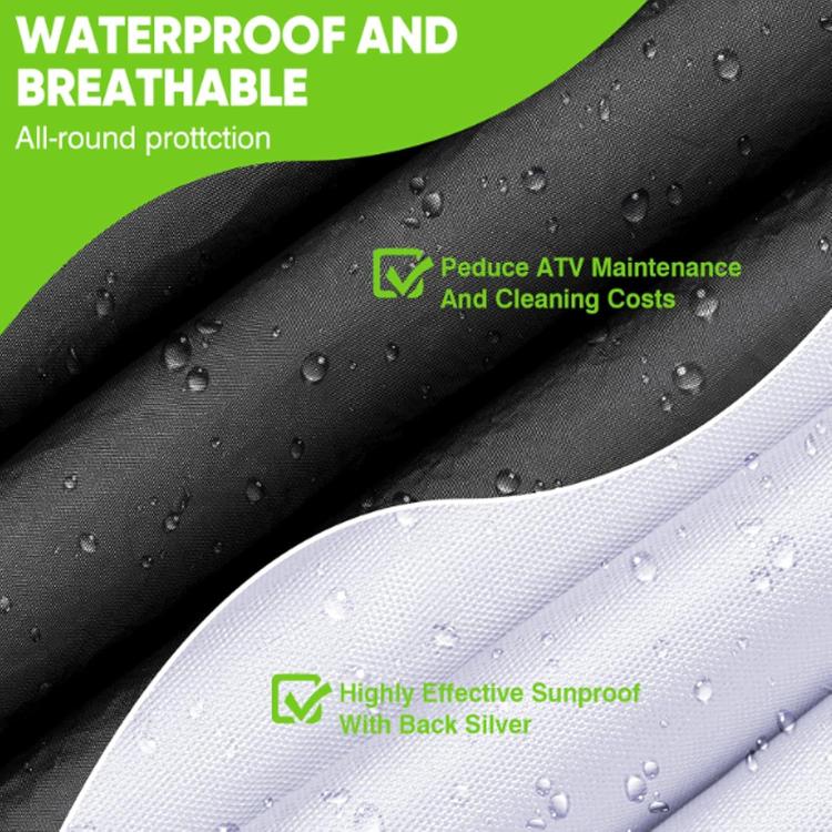 Thickened Electric ATV Dust Waterproof Cover, Size: L - Black