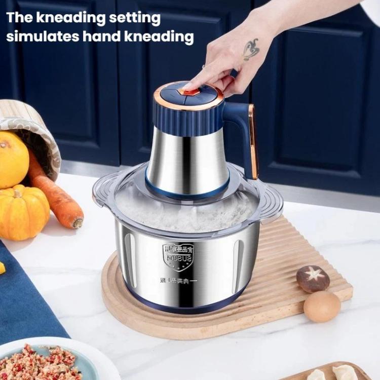5L Large-Capacity Stainless Steel Meat Grinder Home Food Processor High-Power Electric Baby Food Maker EU Plug