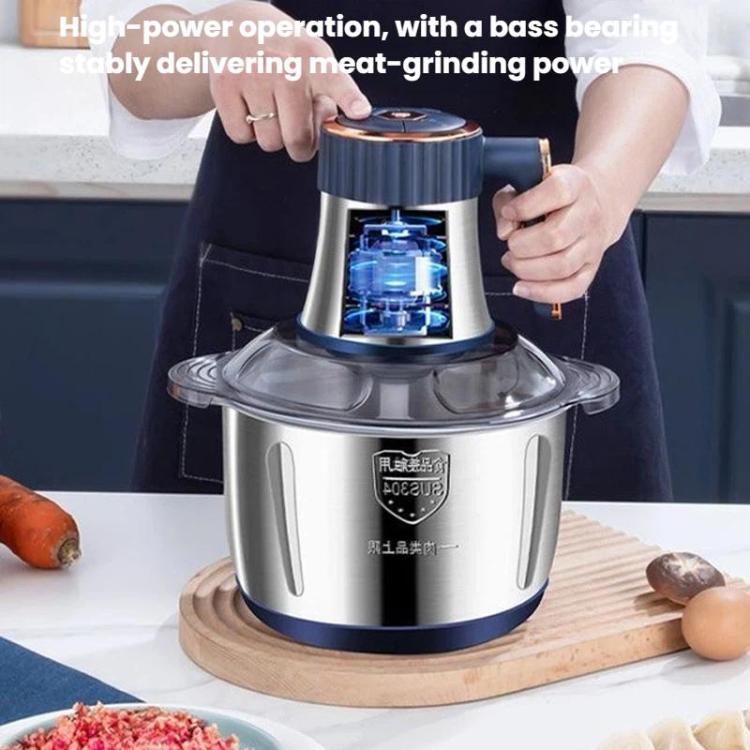 5L Large-Capacity Stainless Steel Meat Grinder Home Food Processor High-Power Electric Baby Food Maker EU Plug
