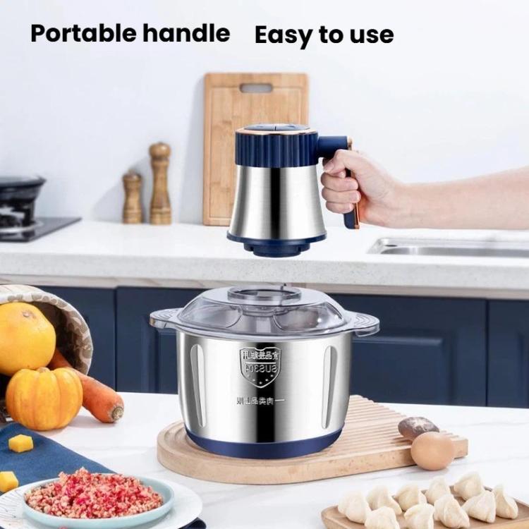 5L Large-Capacity Stainless Steel Meat Grinder Home Food Processor High-Power Electric Baby Food Maker EU Plug