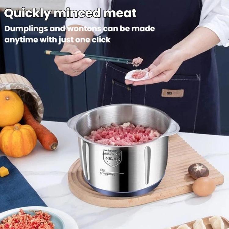5L Large-Capacity Stainless Steel Meat Grinder Home Food Processor High-Power Electric Baby Food Maker UK Plug