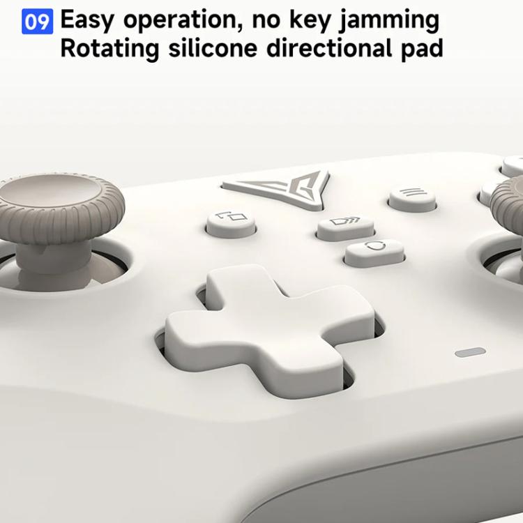 YAHBOOM Tri-Mode ROS Robot Controller Wireless Gamepad for Jetson, Raspberry Pi, Switch, PC - White