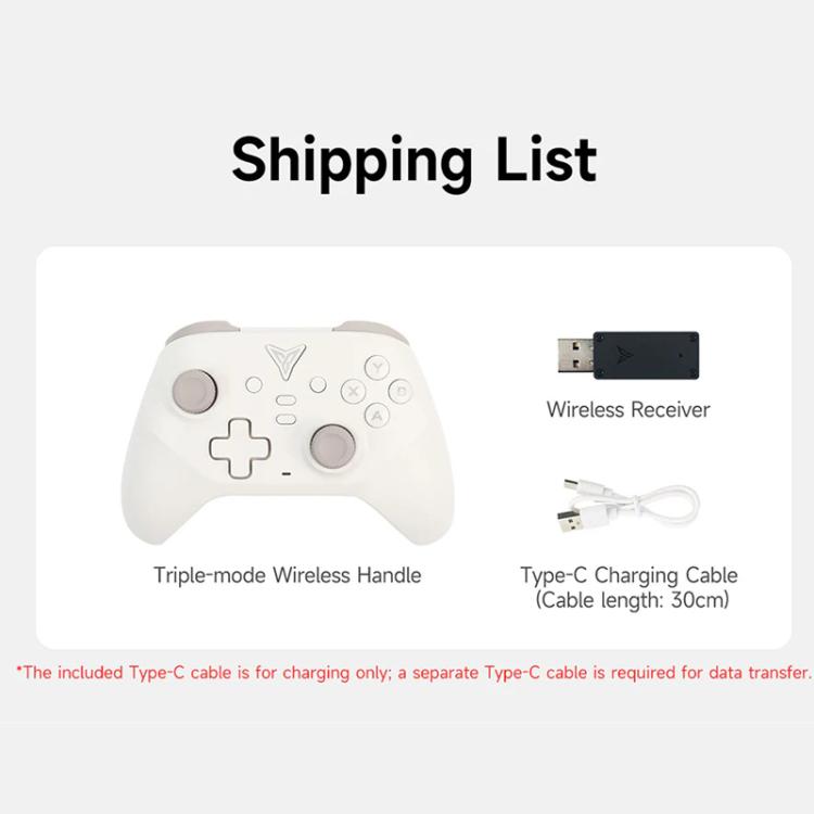 YAHBOOM Tri-Mode ROS Robot Controller Wireless Gamepad for Jetson, Raspberry Pi, Switch, PC - White