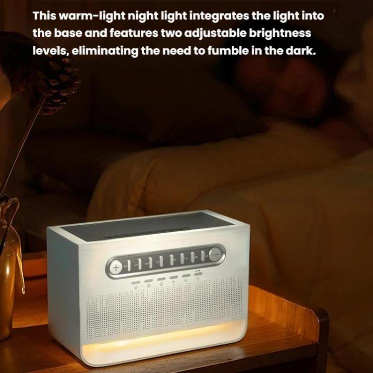 FS301 Indoor Desktop Bluetooth Speaker White Noise Color-Changing Flame Lamp Aromatherapy Diffuser - White