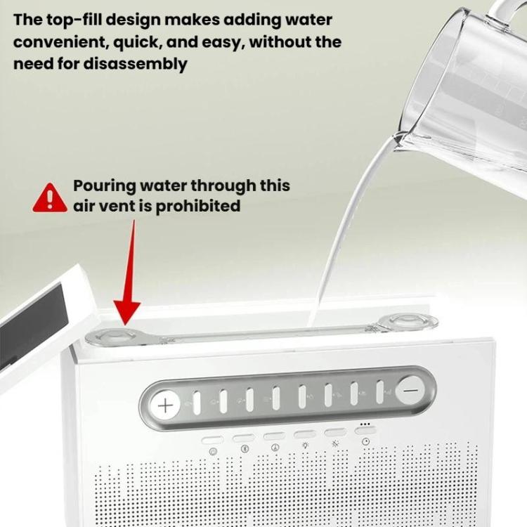FS301 Indoor Desktop Bluetooth Speaker White Noise Color-Changing Flame Lamp Aromatherapy Diffuser - White