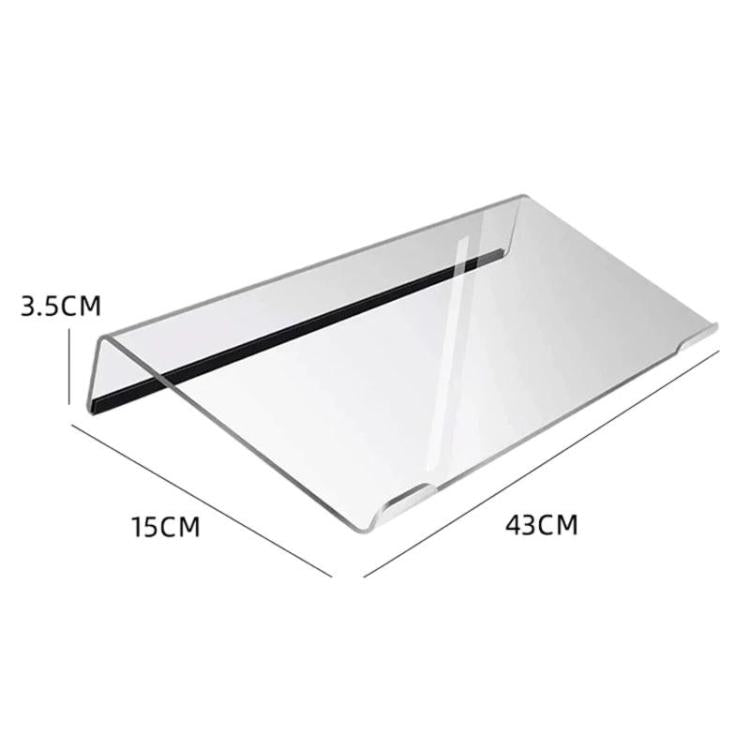 Acrylic Desktop Keyboard Stand Computer Shelf & Typing Support Bracket, Spec: Large With Anti-Slip Strip