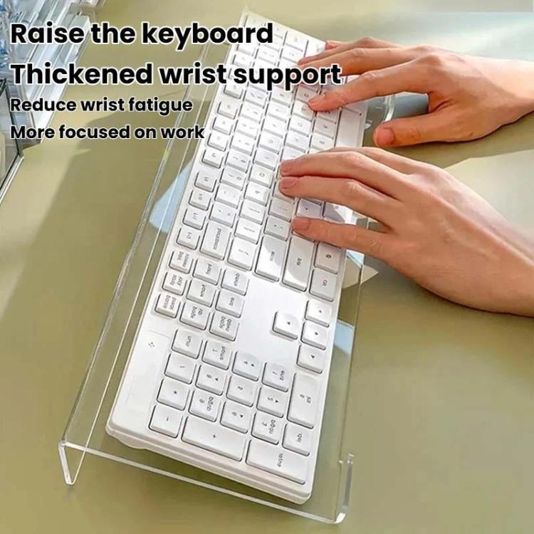 Acrylic Desktop Keyboard Stand Computer Shelf & Typing Support Bracket, Spec: Small