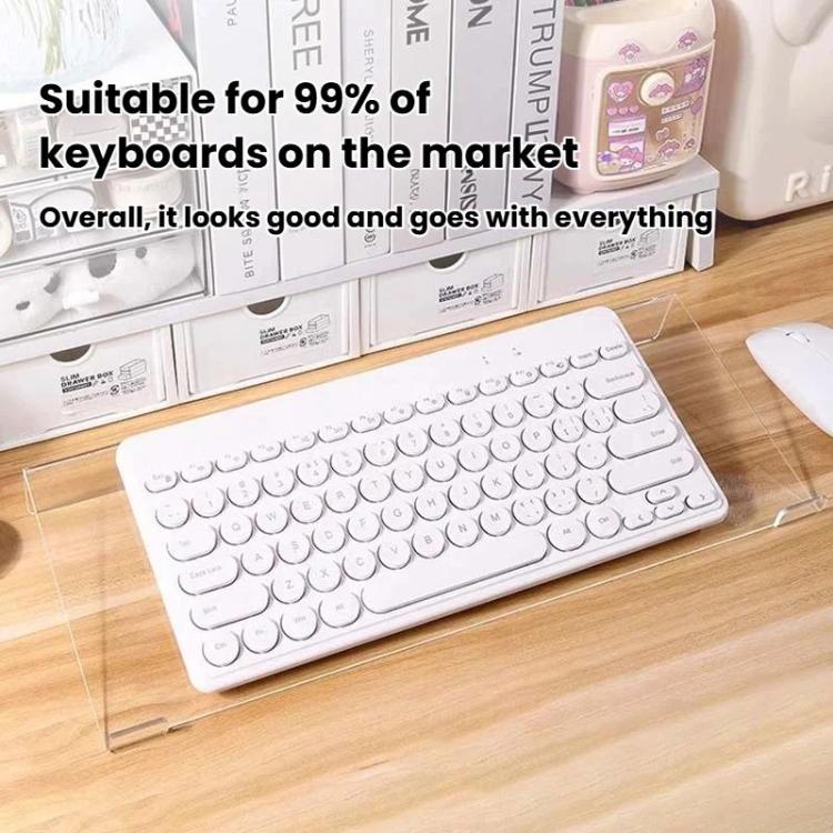 Acrylic Desktop Keyboard Stand Computer Shelf & Typing Support Bracket, Spec: Small
