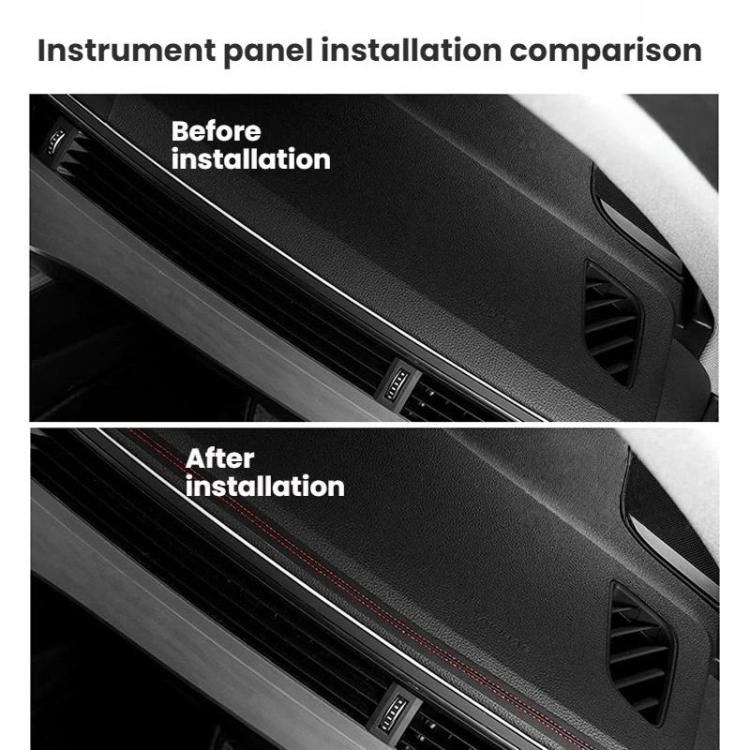 Car Door Center Console Gaps Leather Interior Trim Strips, Length: 1M