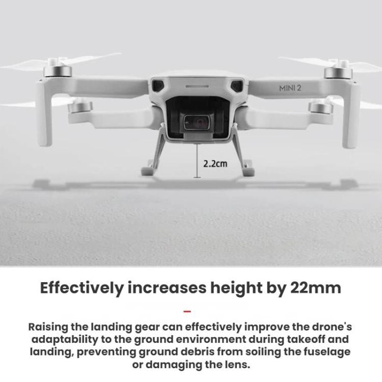 For DJI Mavic Mini / Mini 2 / Mini SE BRDRC Riser Landing Gear - Gray