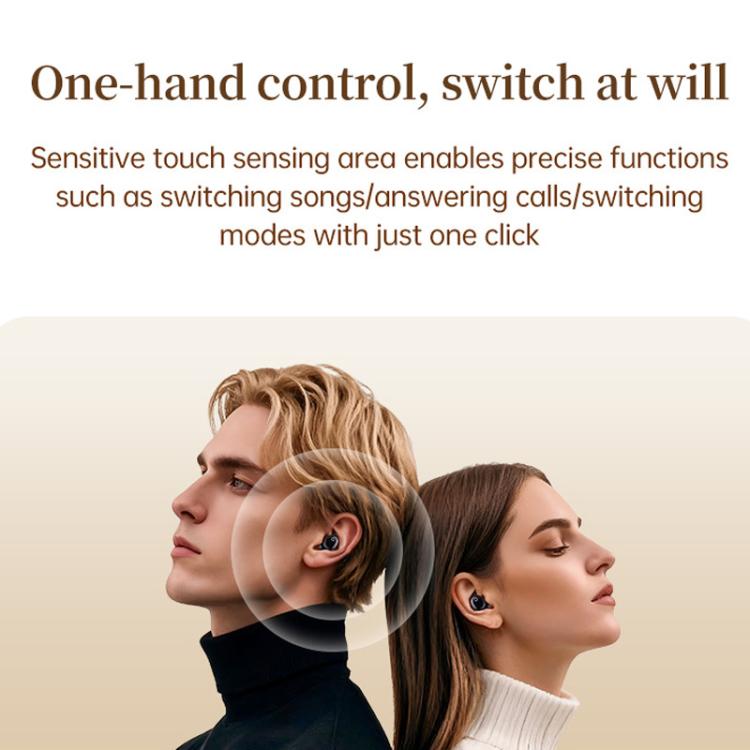 JM28 Mini Bluetooth Earphones With Color Screen Translation & Noise Reduction In-Ear Headphones - Black