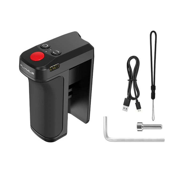 For DJI Osmo Action 5 Pro / 6 Flymile Bluetooth Street Photography Handle Magnetic Quick-Release Base - Black