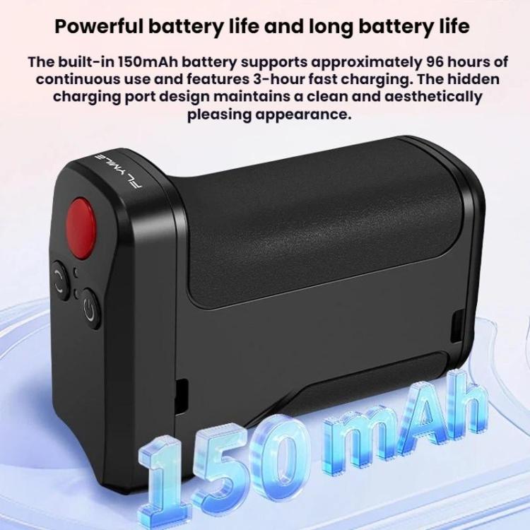 For DJI Osmo Action 5 Pro / 6 Flymile Bluetooth Street Photography Handle Magnetic Quick-Release Base - Black