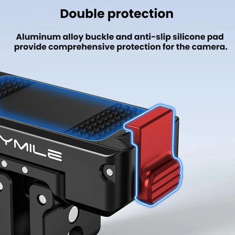 For DJI Osmo 360 / Action 3 / 4 / 5 Pro Flymile Magnetic Quick-Release Adapter Base - Aluminum Alloy