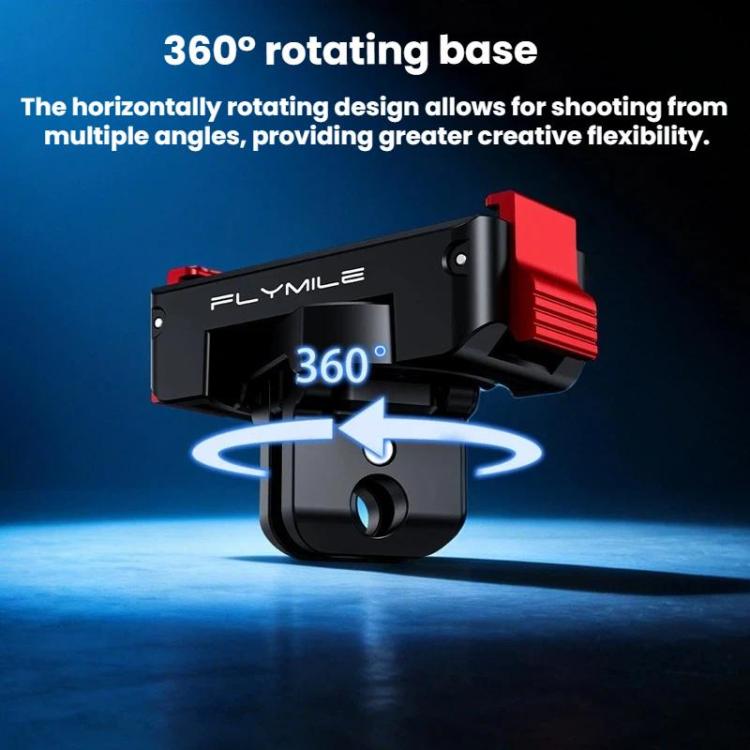 For DJI Osmo 360 / Action 3 / 4 / 5 Pro Flymile Magnetic Quick-Release Adapter Base - Plastic