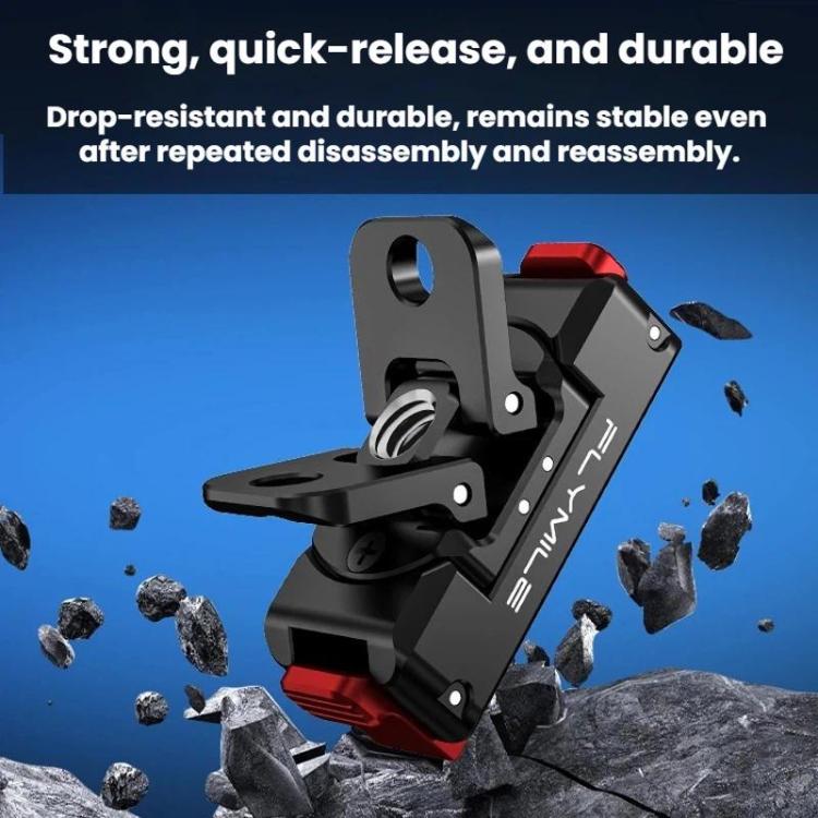 For DJI Osmo 360 / Action 3 / 4 / 5 Pro Flymile Magnetic Quick-Release Adapter Base - Plastic