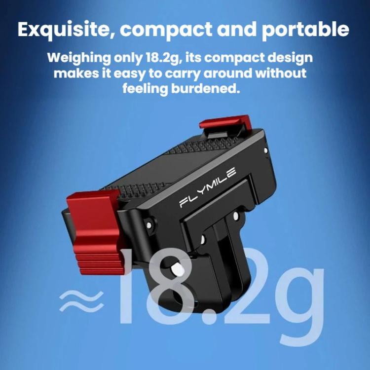 For DJI Osmo 360 / Action 3 / 4 / 5 Pro Flymile Magnetic Quick-Release Adapter Base - Plastic
