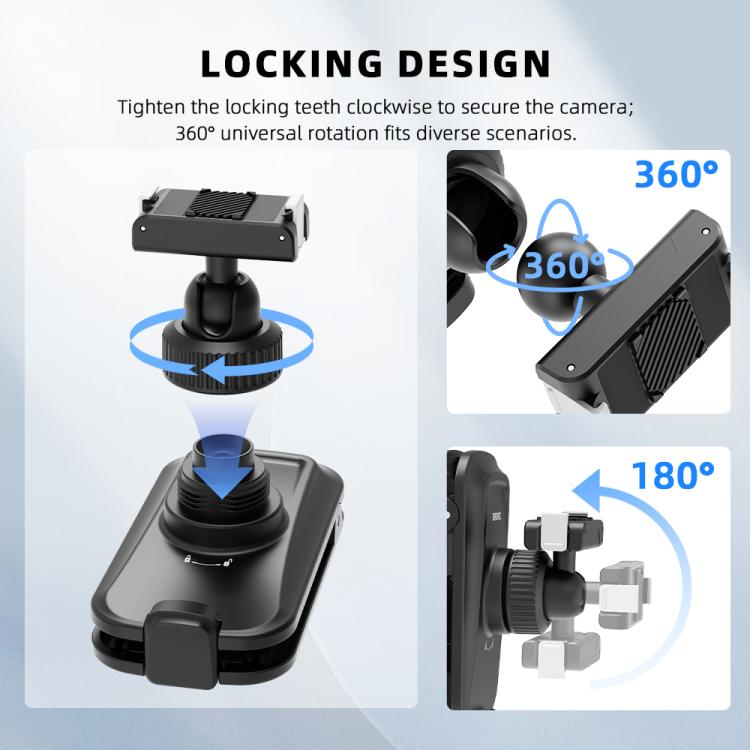 BRDRC Action Cameras Magnetic Quick-release Backpack Shoulder Strap Slip For DJI Action 6 / Nano