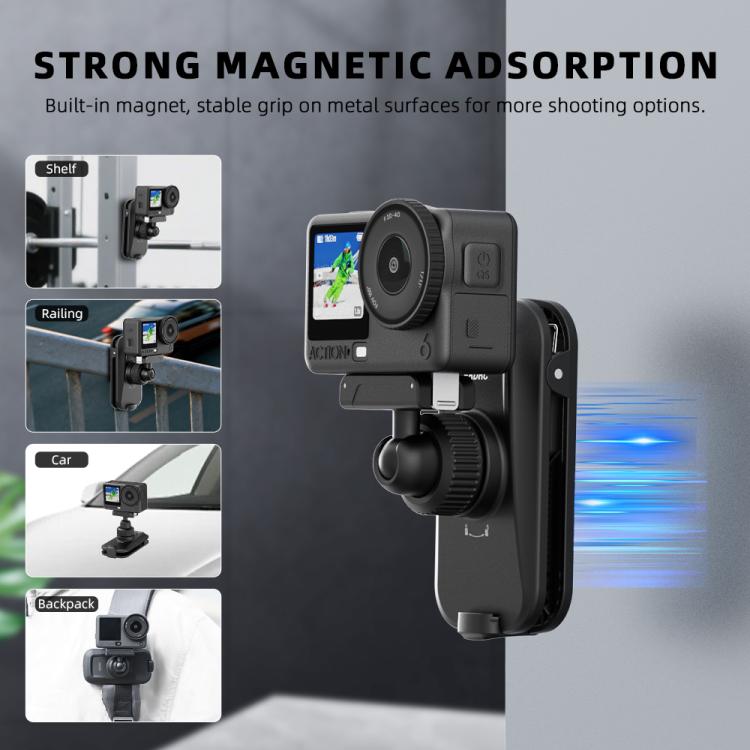 BRDRC Action Cameras Magnetic Quick-release Backpack Shoulder Strap Slip For Insta360 Ace Pro 1 / 2 / ACE / X5