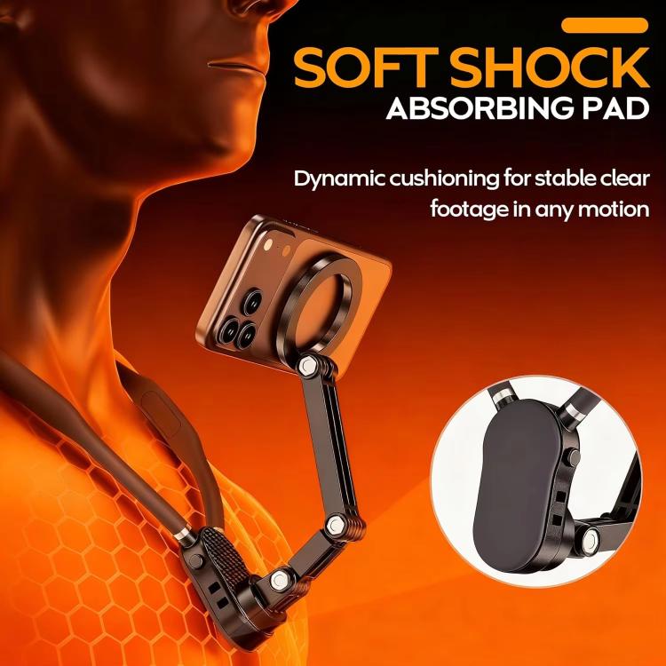 Neck-Worn Phone Mount Cycling First-Person View Chest-Mounted Anti-Shake Shooting, Style: Magnetic