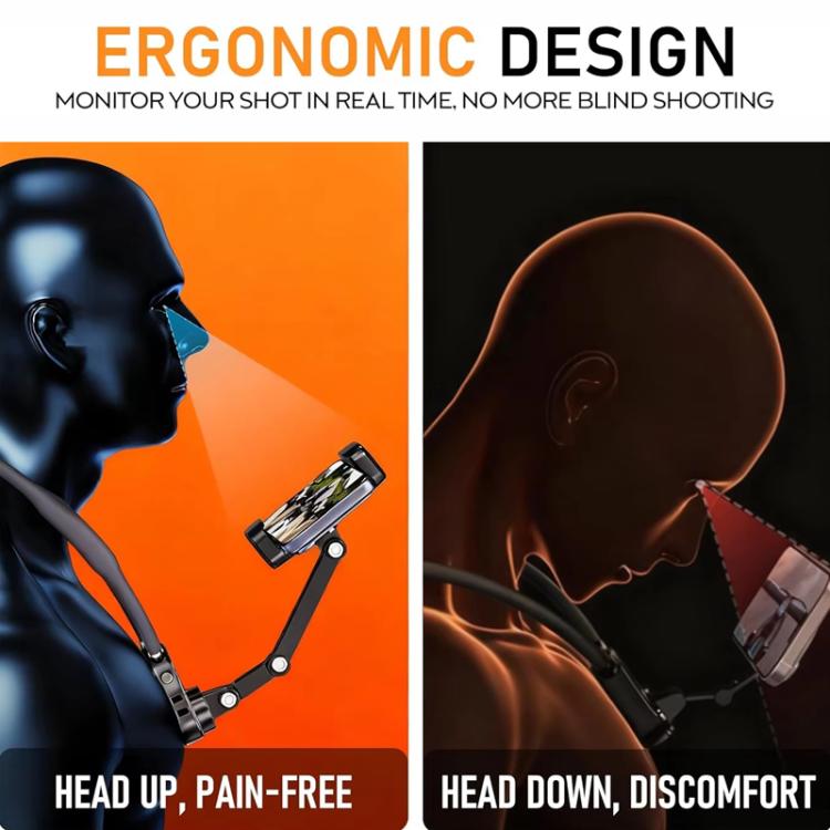Neck-Worn Phone Mount Cycling First-Person View Chest-Mounted Anti-Shake Shooting, Style: Magnetic