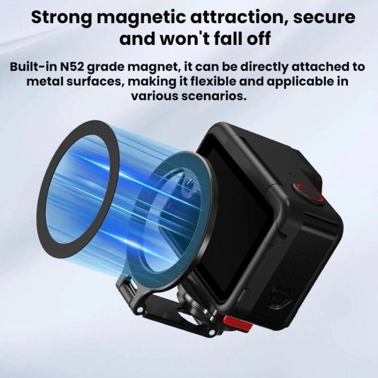 For Insta360 Ace Pro / 2 Flymile Quick-Release Magnetic Extension Stand - Black
