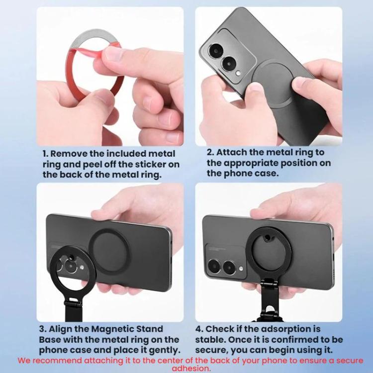 For Insta360 Ace Pro / 2 Flymile Quick-Release Magnetic Extension Stand - Black