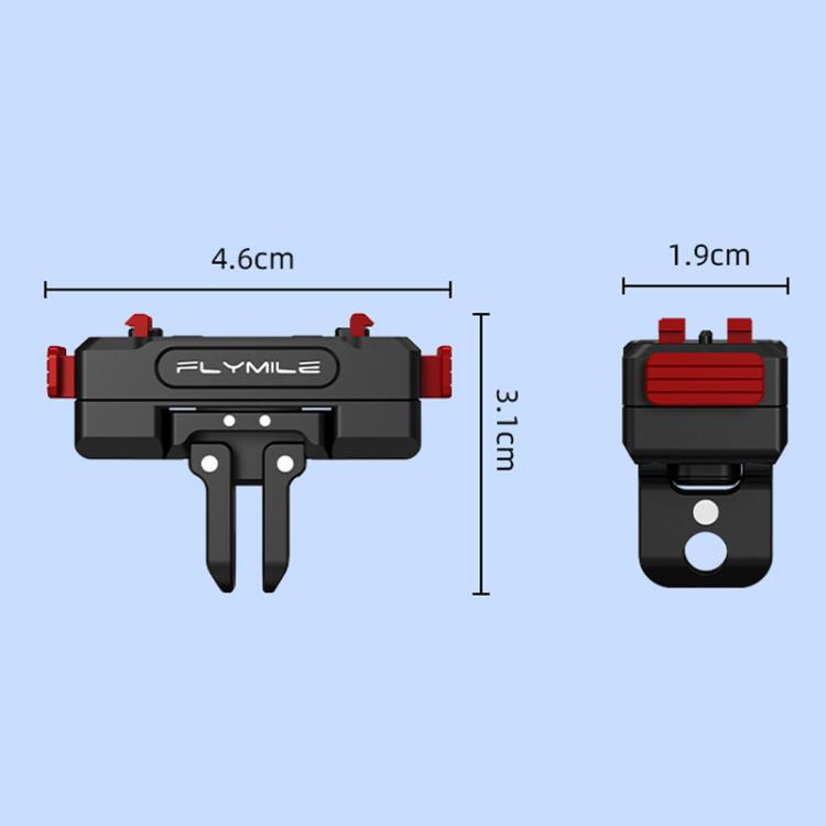 For Insta360 Ace Pro 2 / X5 Flymile Magnetic Extendable Rotating Quick-Release Base - Aluminum Alloy