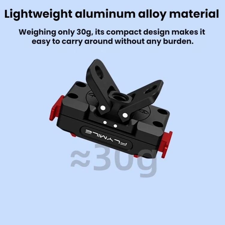 For Insta360 Ace Pro 2 / X5 Flymile Magnetic Extendable Rotating Quick-Release Base - Aluminum Alloy