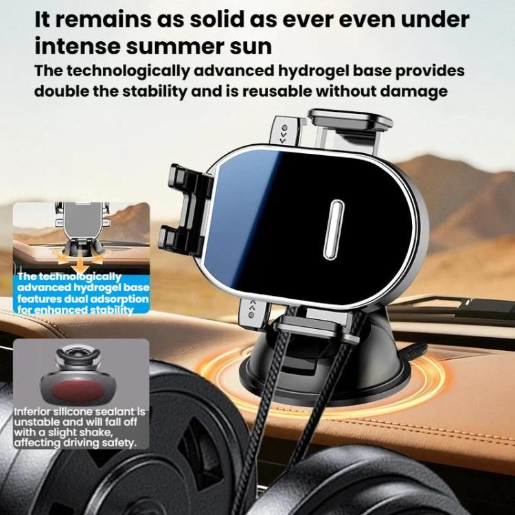 360-Degree Rotating Car Vent Suction Cup Mount Vent-Free Car Navigation Phone Holder, Spec: Mount+Strong Adhesive Auxiliary Disc
