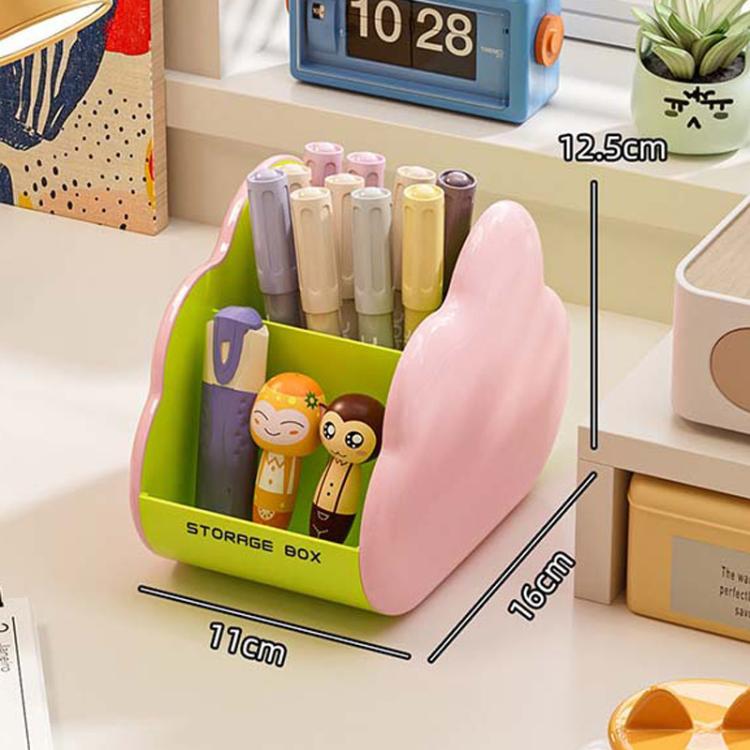 Large-Capacity Desktop Cloud Storage Box Polygonal Cosmetic Storage Rack, Spec: Small Green