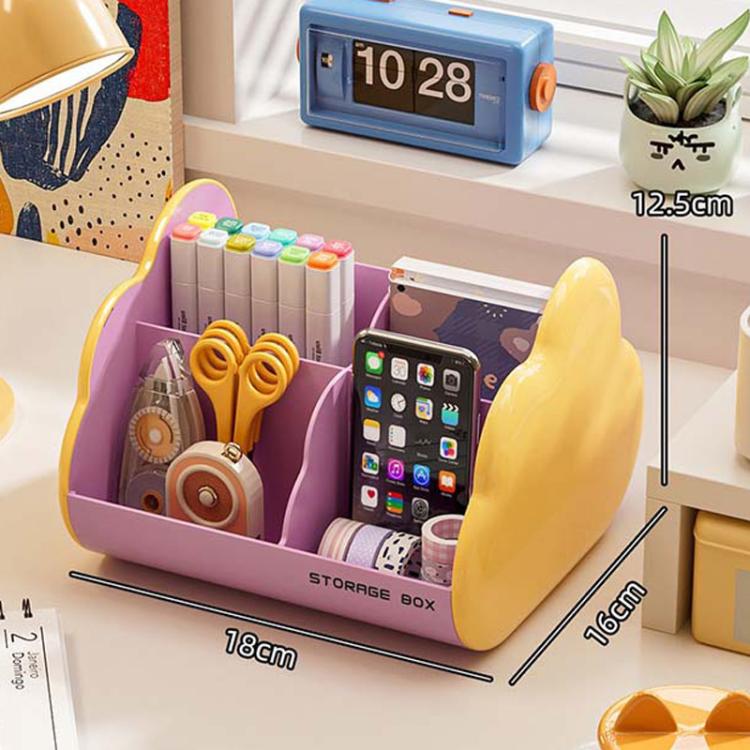 Large-Capacity Desktop Cloud Storage Box Polygonal Cosmetic Storage Rack, Spec: Medium Purple
