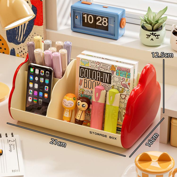 Large-Capacity Desktop Cloud Storage Box Polygonal Cosmetic Storage Rack, Spec: Large Cream