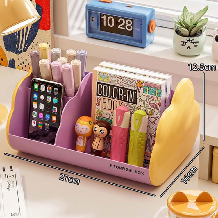 Large-Capacity Desktop Cloud Storage Box Polygonal Cosmetic Storage Rack, Spec: Large Purple
