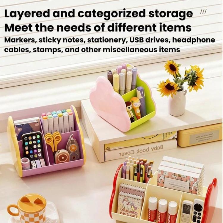 Large-Capacity Desktop Cloud Storage Box Polygonal Cosmetic Storage Rack, Spec: Small Purple