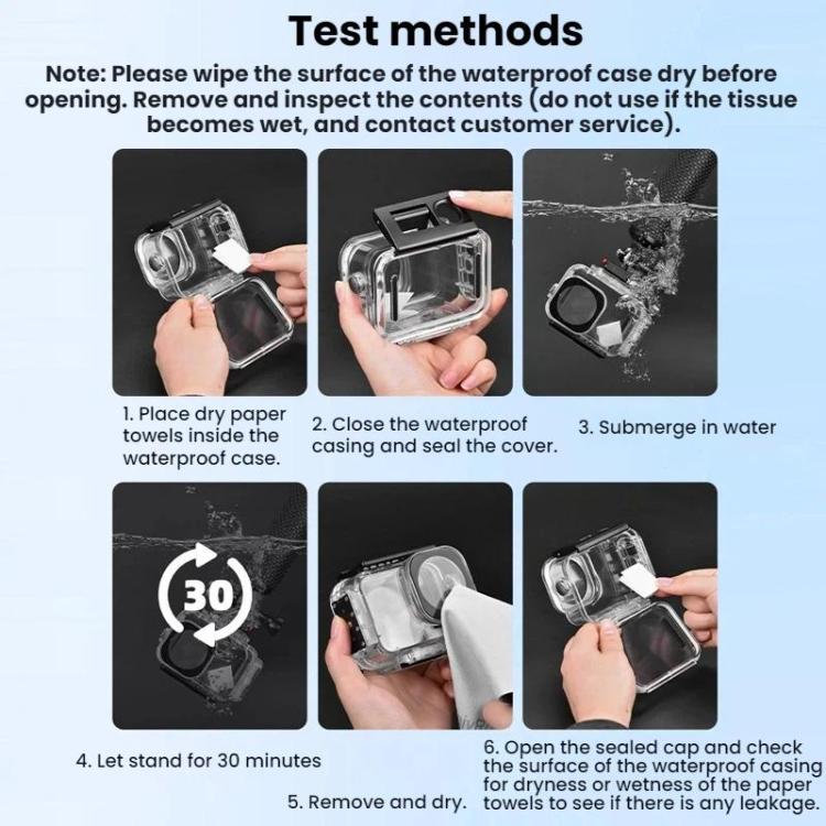 For DJI Osmo Action 6 Flymile 60m Diving Quick-Release Magnetic Waterproof Case - Transparent