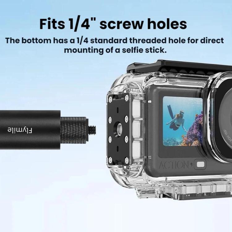 For DJI Osmo Action 6 Flymile 60m Diving Quick-Release Magnetic Waterproof Case - Transparent
