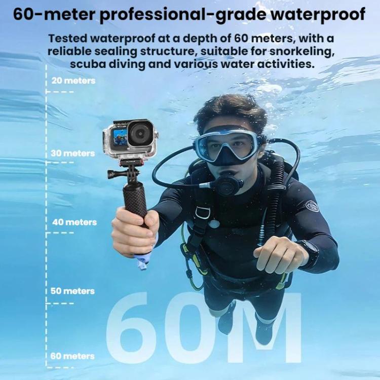 For DJI Osmo Action 6 Flymile 60m Diving Quick-Release Magnetic Waterproof Case - Transparent