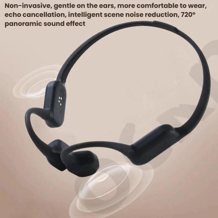 Bone Conduction Hearing Aid Bluetooth Integrated Unit Built-in Microphone - Dark Gray