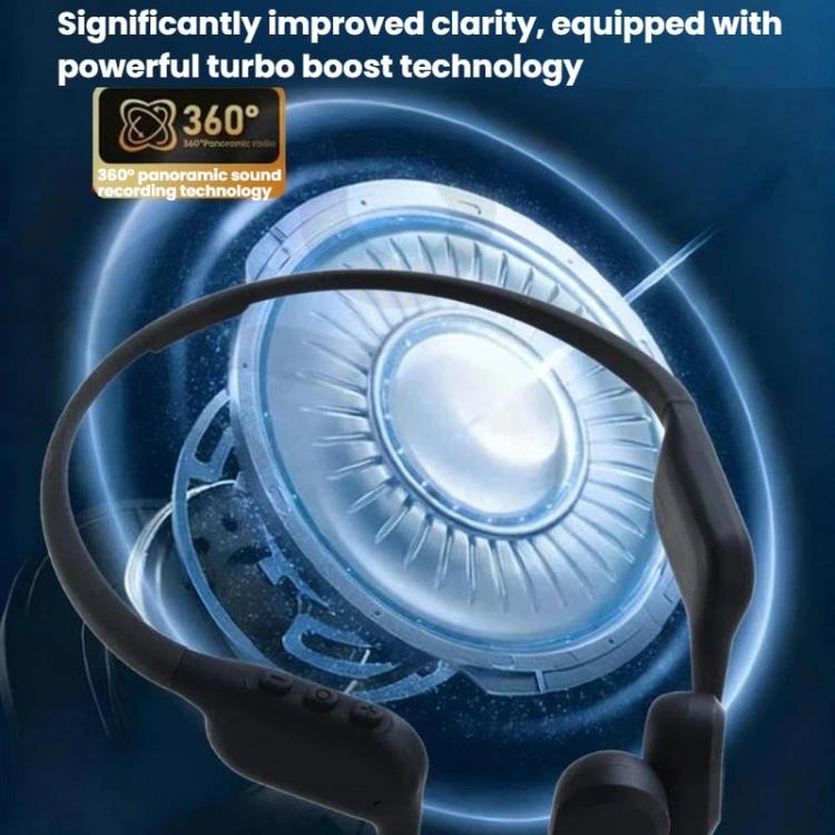 Bone Conduction Hearing Aid Bluetooth Integrated Unit Built-in Microphone - Dark Gray