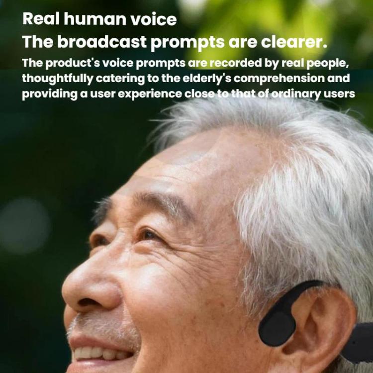 Bone Conduction Hearing Aid Bluetooth Integrated Unit Built-in Microphone - Dark Gray