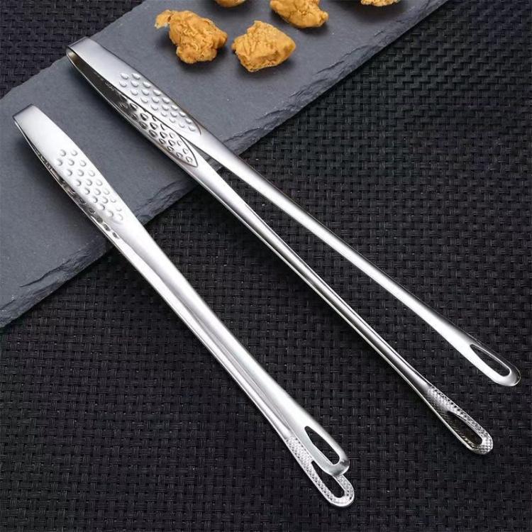 Stainless Steel Barbecue Tongs For Buffets Kitchen Heat-resistant Food Tongs, Size: 24cm