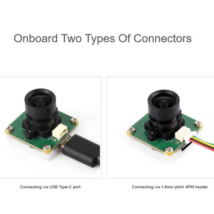 Waveshare 33122 OV2735 2MP USB Camera Supports USB2.0 Type-C Port And SH1.0 4PIN Header